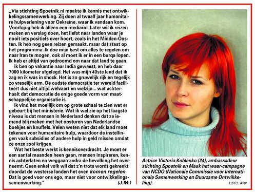 Victoria Koblenko ambassadeur van Spoetnik